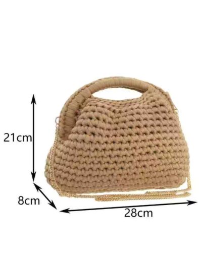 Bolso de mano de crochet con asa