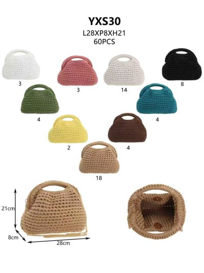 Bolso de mano de crochet con asa 2