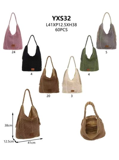 Bolso shopper de crochet calado 2