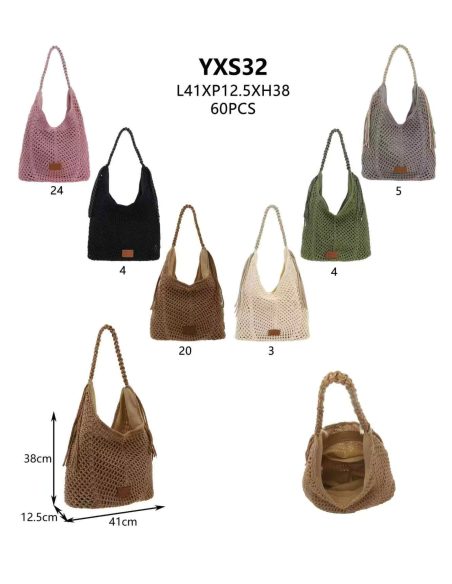 Bolso shopper de crochet calado