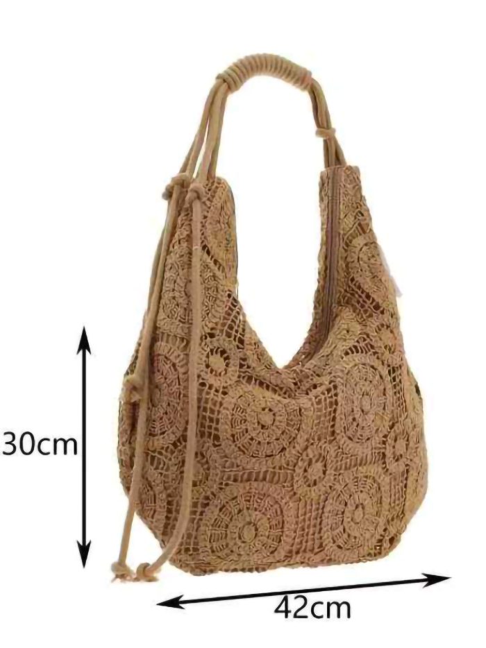 Bolso hobo grande de crochet