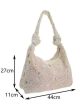 Bolso de hombro de crochet con asa anudada