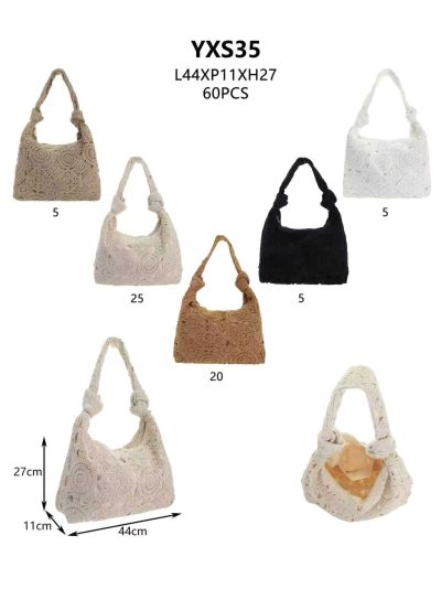 Bolso de hombro de crochet con asa anudada 2