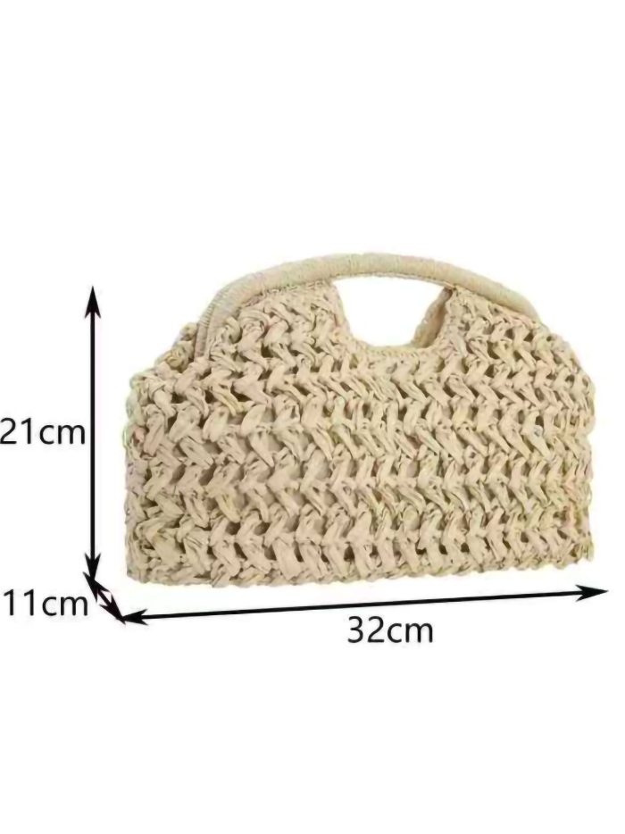 Bolso de mano de crochet con asa