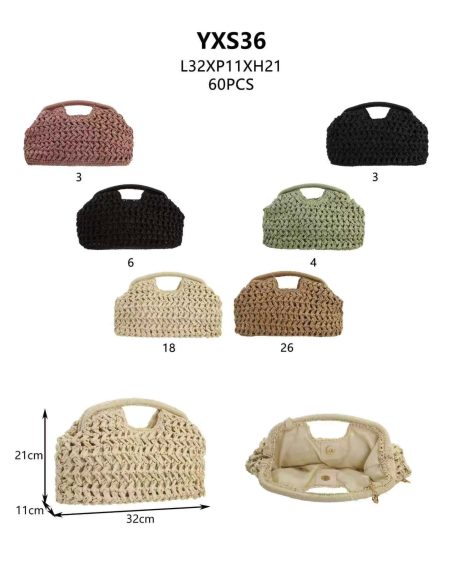 Bolso de mano de crochet con asa