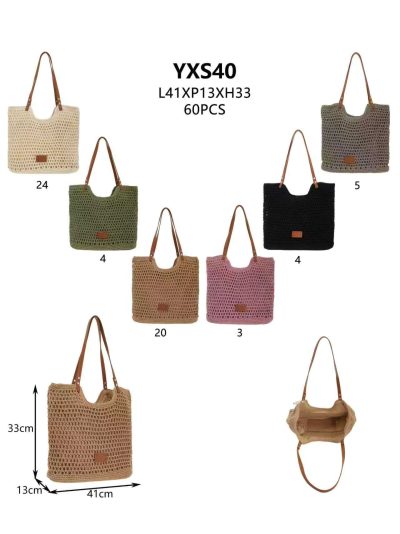 Bolso tote de crochet calado 2