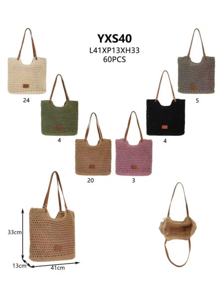 Bolso tote de crochet calado