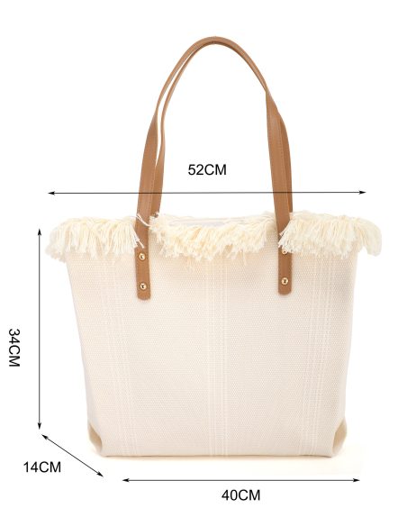Bolso shopper canvas desflecado