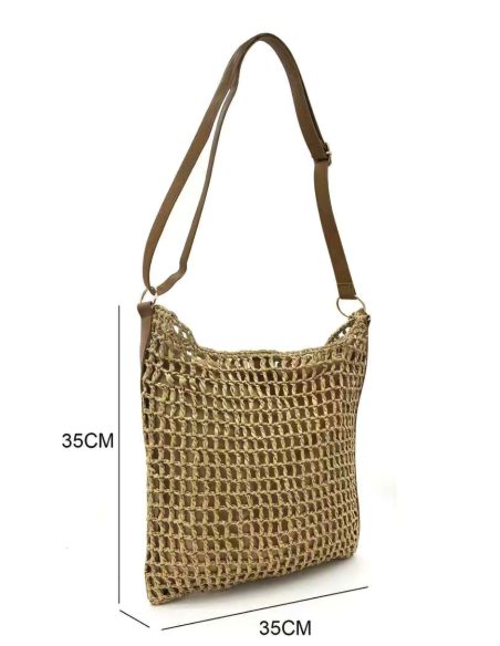 Bolso bandolera de rafia