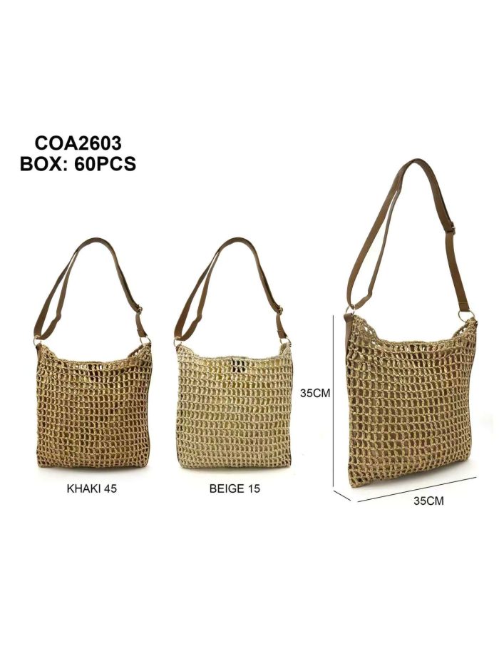 Bolso bandolera de rafia