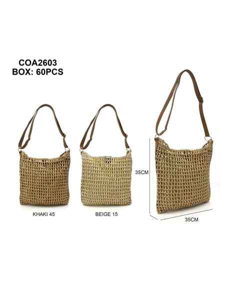 Bolso bandolera de rafia