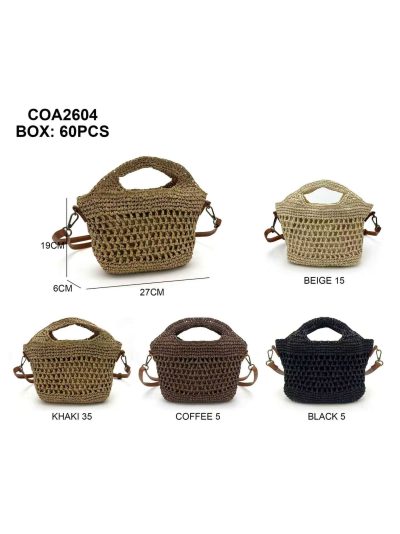 Bolso de mano de rafia con asa 2