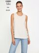 Blusa efecto lino sin mangas con botones laterales