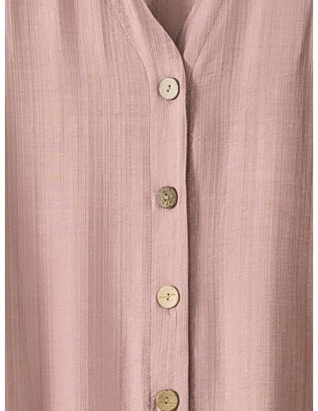 Hemdblusenkleid in Midi-Länge mit Knopfleiste