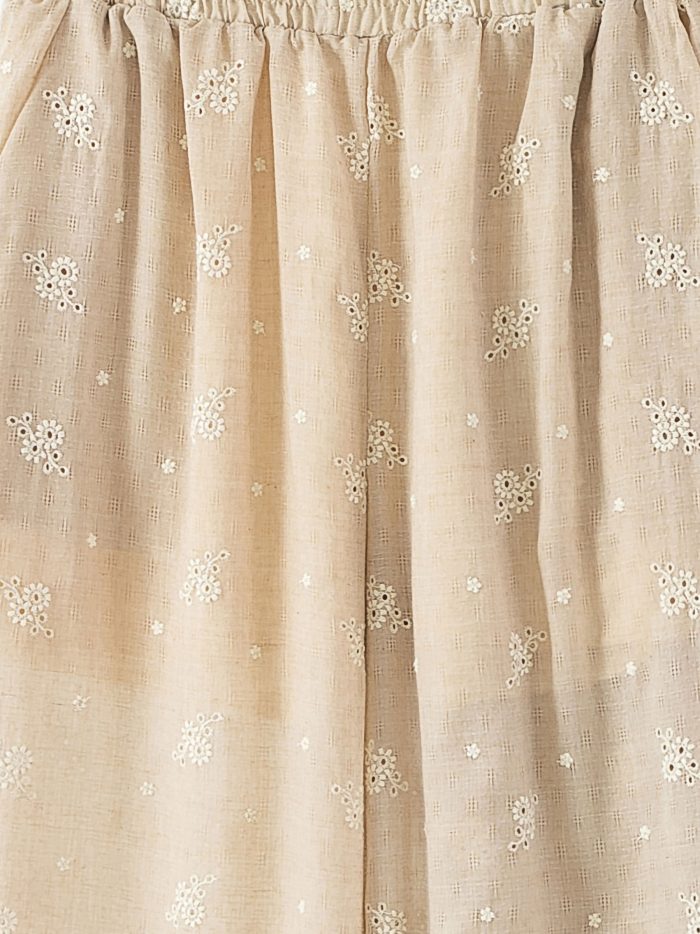 Pantalón recto bordado