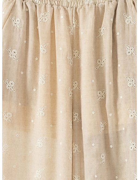 Pantalón recto bordado