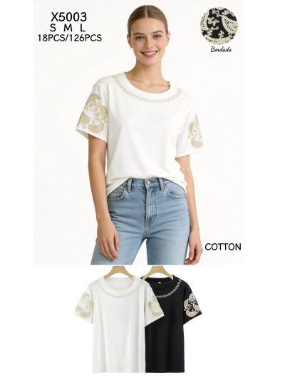 T-shirt en coton brodé 2