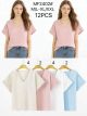 Blusa satinada cuello pico