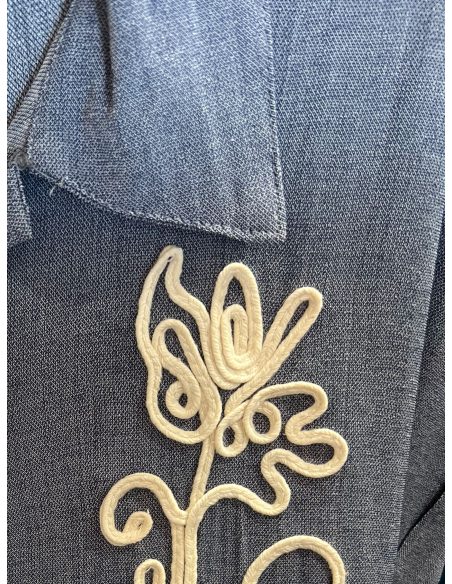 Camisa bordada efecto denim