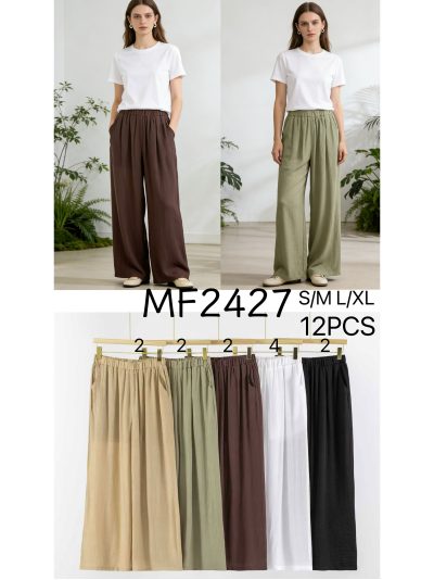 Pantalón recto fluido con forro 2