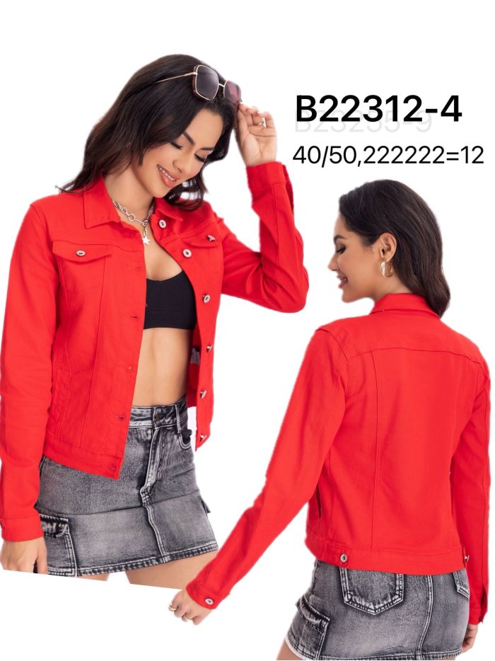 Cazadora denim básica talla grande