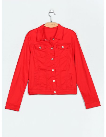 Cazadora denim básica talla grande