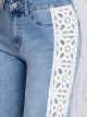 Jeans rectos con encaje lateral