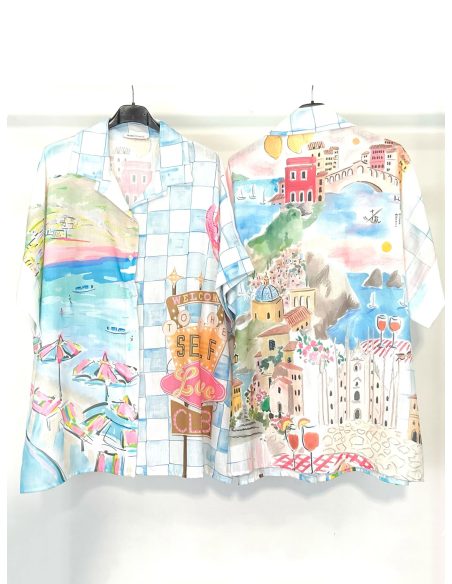 Camisa oversize estampada