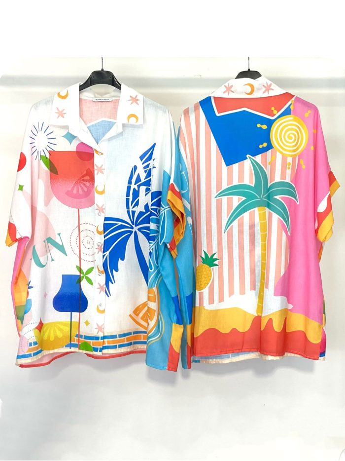 Camisa oversize estampada