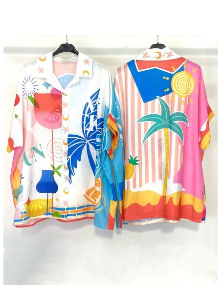 Camisa oversize estampada