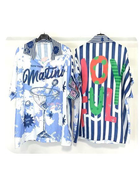 Camisa oversize estampada