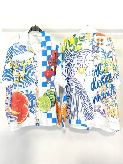 Camisa oversize estampada