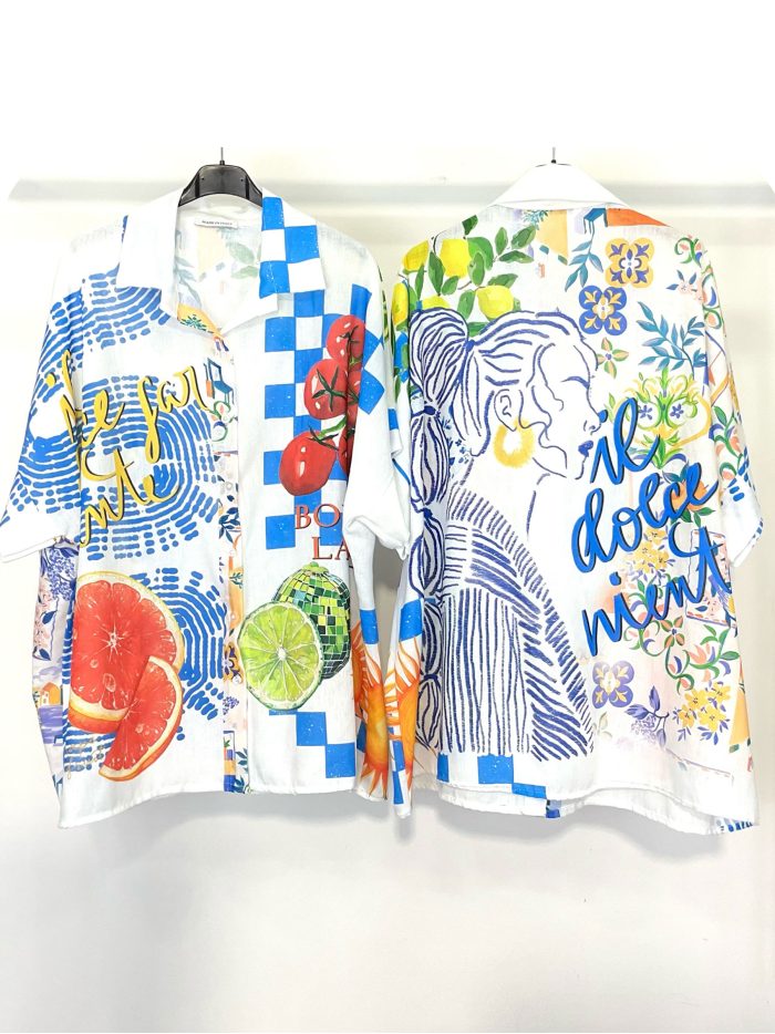 Camisa oversize estampada