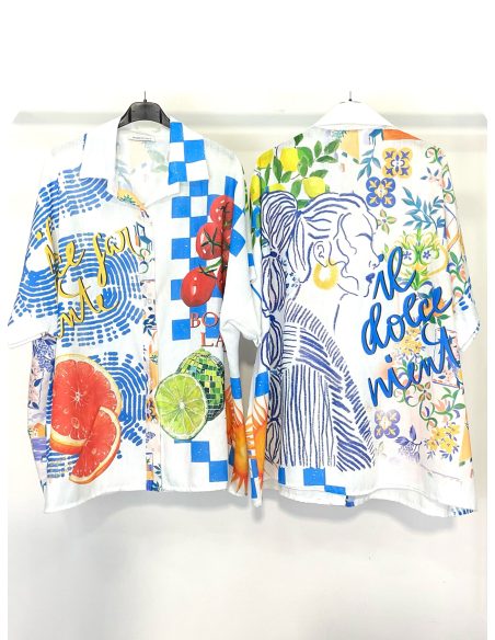 Camisa oversize estampada
