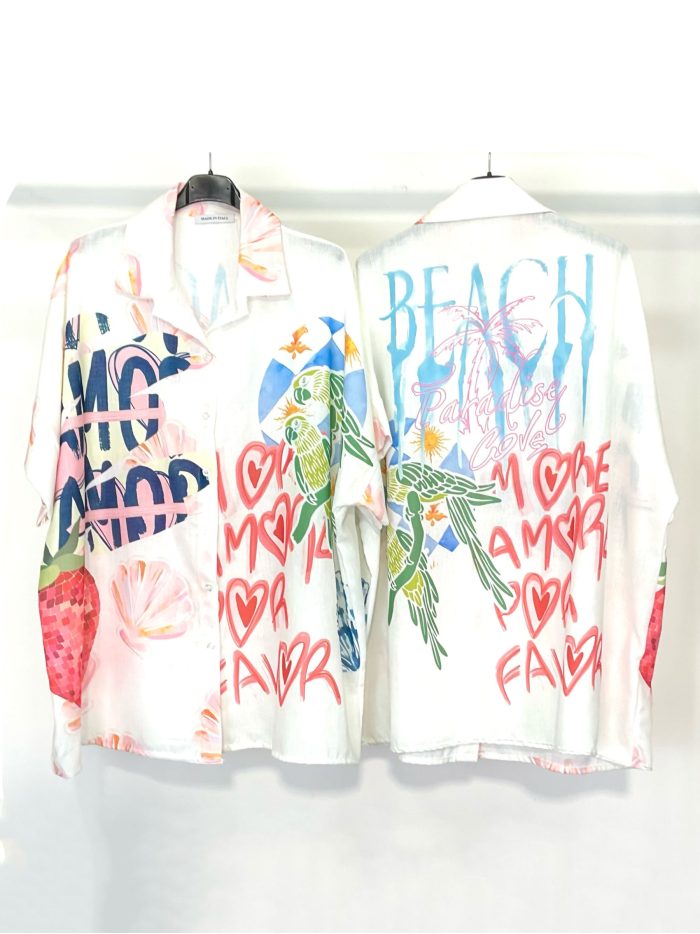 Camisa oversize estampada