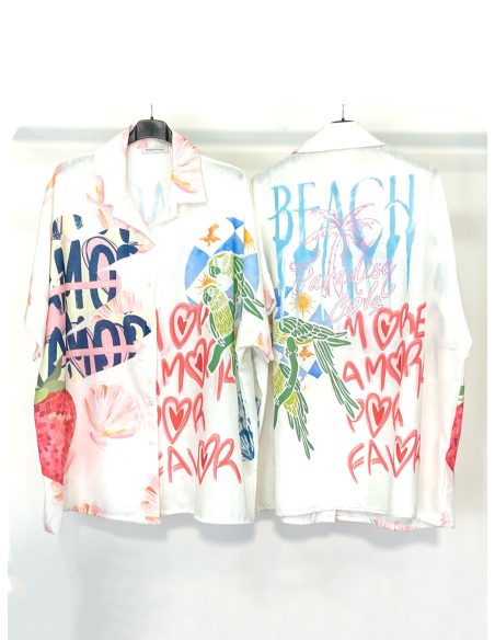 Camisa oversize estampada