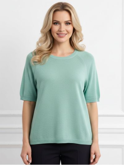 Jersey de punto fino de manga corta