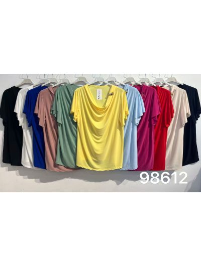 Chemisier en lycra avec encolure drapée et manches à volants 2