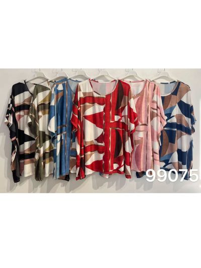 Blusa lycra estampada talla grande 2