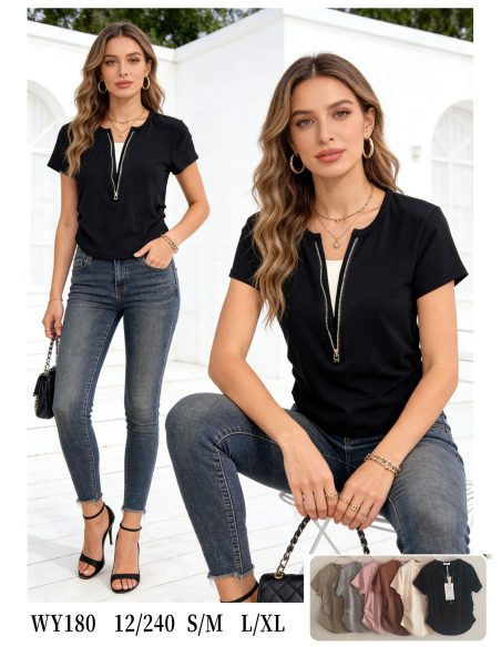 Maglietta con cerniera frontale