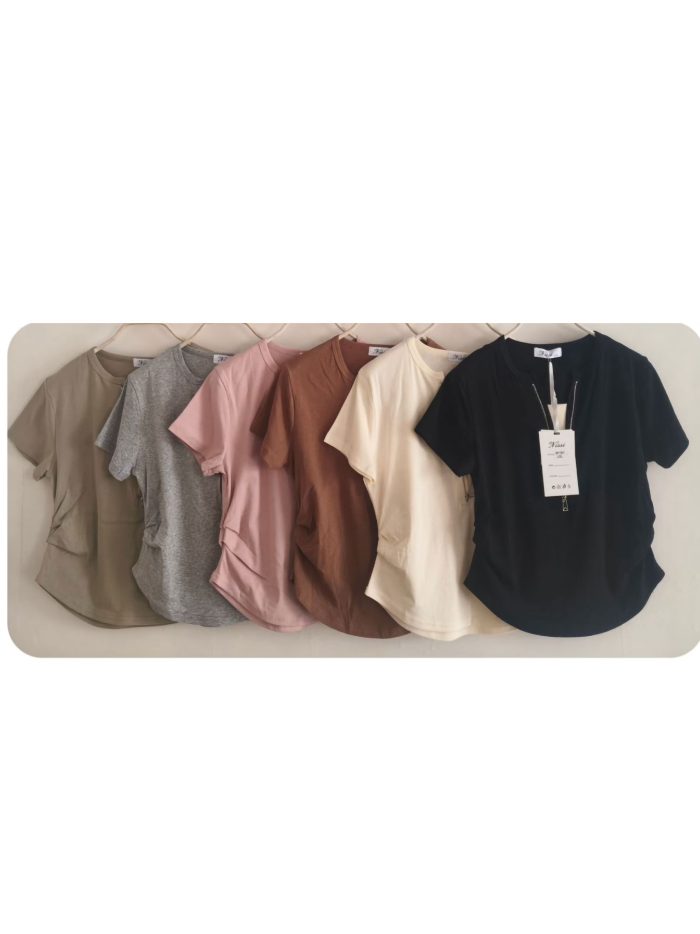 Maglietta con cerniera frontale