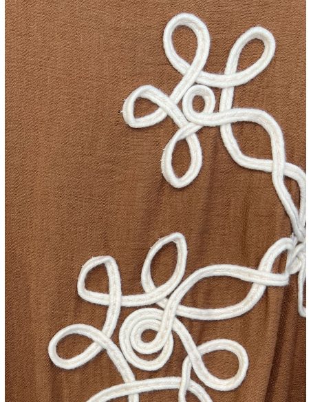 Vestido camisero bordado floral