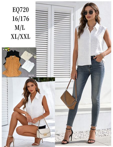 Camisa sin mangas bordado