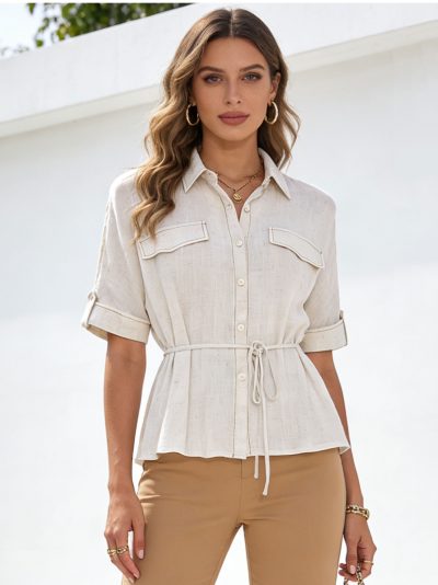 Camisa cinturón y bolsillos falsos