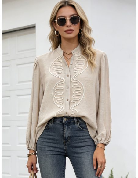 Camisa bordada ondulado