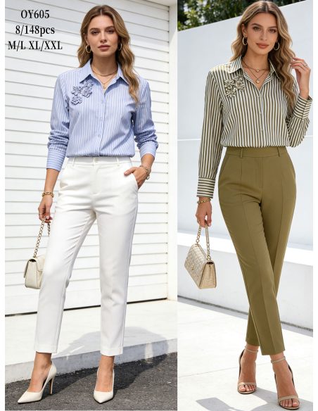 Camisa rayas con aplique floral