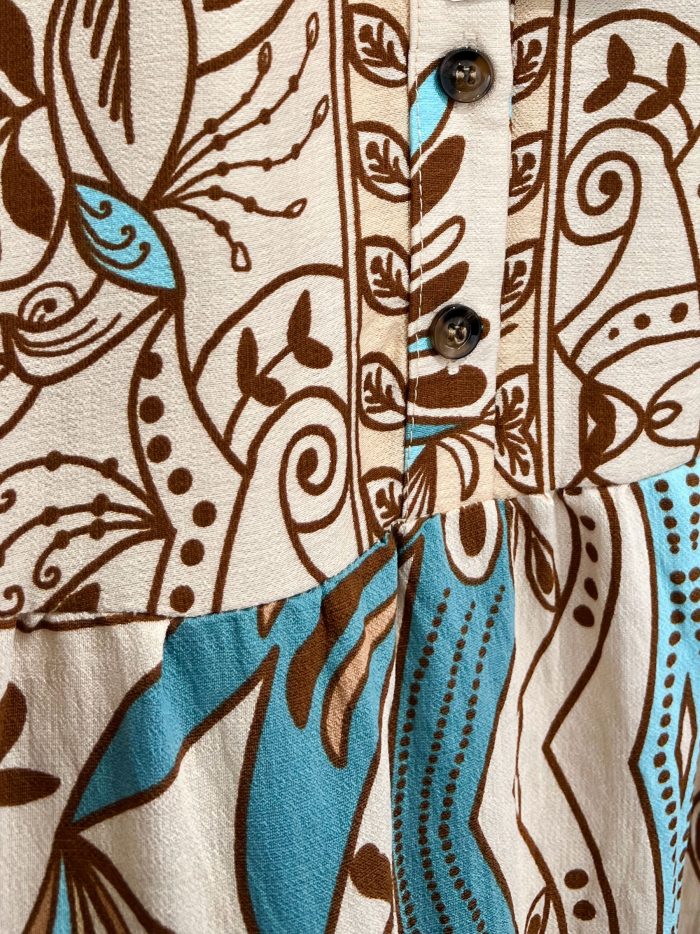 Vestido midi sin mangas estampado boho