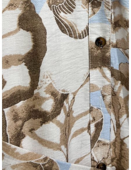 Abito midi stampato con cintura