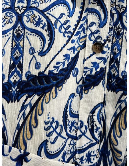 Bedrucktes Midi-Hemdkleid mit Gürtel