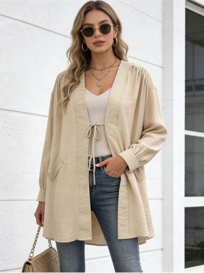 Kimono liso con cordón